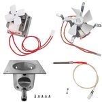 Outspark Grill Replacement Parts Kit-Auger Motor, Grill Induction Fan, Fire Burn Pot and Hot Rod Ignitor for Traeger Pit Boss Camp Chef Wood Pellet Grills,with Screws and Fuse