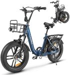 SAMEBIKE Foldable Electric Bike for Adults, 20" Fat Tire Ebike with Speed 20MPH Motor, Max Range 70 Miles, 36V 432Wh UL2849 Certified Removable Battery, Electric bicycle for Men/Women