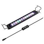 hygger Fish Tank Led Light,Full Spectrum Aquarium Lighting, 11W RGB LED Aquarium Light for Freshwater Tank with 10 Levels of Brightness,Adjustable Timer,3 Modes for 30-48cm Planted Tank