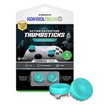 KontrolFreek Lotus for Xbox One and Xbox Series X Controller | Performance Thumbsticks | 2 Mid-Rise Concave | Teal/Clear