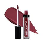 BELLAVITA Kiss-Proof Liquid Lipstick | 4.5 ml | 18-hr Stay | Liquid Lipsticks for Women| Waterproof | Long Lasting | Ultra Matte Finish | Intense Moisturisation | Berry Nude