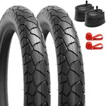 YUNSCM 2-PCS 20" E-Bike Fat Tires 20x3.0/76-406 60TPI and 20" Bike Tubes Schrader Valve with 2 Rim Strips Compatible with 20x3.0 Bike Bicycle Tires and Tubes (H-909)