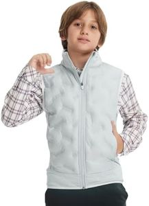 M MAELREG Boys Puffer Quilted Vest Warm Lightweight Sleeveless Kids Jacket with Pockets for School Outdoor Winter