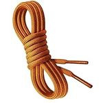 Round Work Boot Laces Heavy Duty, Strong Boots Laces for Walking Boots, Hiking Boots, Steel Toe Cap Boots, Safety Boots, Hunting Boots, Thick Boot Shoelacs (Brown, 60 inch / 152.4 CM)