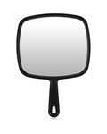 PROTECLE Hand Mirror, Extra Large Black Handheld Mirror with Handle, 9" W x 12.4" L