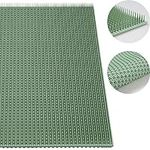 Versatyle Extra Large Silicone Acupressure Bath Mat | 19 x 27 in | Anti-Cold, Non-Slip Bathtub Mat Multipurpose with Suction Cups, Drain Holes and 15mm Shower Foot Massage Scrubber Whiskers | Green