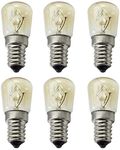 CTKcom 25W T25 E14 Base Oven Light Bulbs(6 Pack)- T25 E14 Microwave Light Bulbs 120V Heat Resistant Bulbs 300'C,Warm White Incandescent Light Bulb 360° Beam Angle,110-130V,6 Pcs