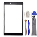 Tablet Front Glass Screen Repair Part for Samsung Galaxy Tab A 8.0 (2019) SM-T290 (Wi-Fi) SM-T290 with Tool Kit Black 8.0"