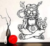 Gadgets WRAP Smoking Weed Marijuana Peace Wall Stickers