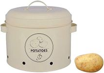 Esschert Design Potato Storage Tin, Metal,White