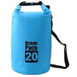 Delzon Ocean Pack Waterproof Dry Bag, Heavy-Duty PVC, Storage Bag Organizer for Kayaking Floating Backpack for Water Sports, Fishing, Boating Beach Rafting (Multicolor, Backpacks) (20 Liter)