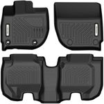 OEDRO Floor Mats Compatible with 2016-2022 Honda HRV HR-V, Custom Fit Front & 2nd Row Liner Set, Black TPE All-Weather Guard