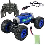 Toyshine1:16 Scale 2.4GHz Four-Wheel Drive Double Mode Dual Sided Rotating Inbuilt with Chassis Elevated System and vaccum Tyres Remote-Controlled Rechargeable Toy car- Blue