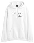 THE DUFFERS | That’s What she Said Hoodie The Office Tv Logo Unisex Cotton Hooded Sweatshirt White