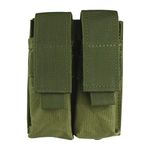 Double Pistol Magazine Pouch MultiCam, Tactical Military Molle Mags Ammo Pouch Holder for Belts Backpacks CJ/DTD-01 (Green)