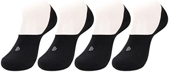 Bonjour Unisex Cotton No-Show Loafer Socks In Black - Pack Of 4, Free Size