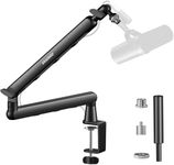 Microphone Arm,Aokeo AK-55 Desk Low Profile Mic Boom Arm Stand,Suitable For Blue Yeti,Snowball iCE,HyperX QuadCast,SoloCast,Elgato Wave,Etc