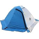 AYAMAYA 2 Man Tent Waterproof, 4 Season Backpacking Tent for 1-2 Person [2 Doors & Double Layer] Winter Cold Weather Easy Setup Dome Camping Tent with Lightweight Aluminum Poles and Snow Flaps