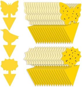 30 Pcs Fruit Fly Traps, Double-sided Fungus Gnat Sticky Fly Catcher for Plant Fly Control Indoor Outdoor Multiple Insects Control - Non-Toxic, Waterproof