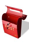 Assorted Collections Wall Mounted Post Box Modern Mailbox Letter Box Post Mail Box Lockable With Keys | Letter Box for Home | Red Mail Box with 2 Keys Easy To Install Keep Your Mail Safe