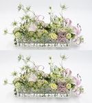 2 Pieces Acrylic Flower Vase Rectan