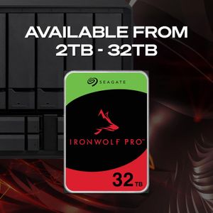 Seagate IronWolf Pro 30TB NAS Hard Drive 3.5" 7200RPM SATA CMR 512MB Cache