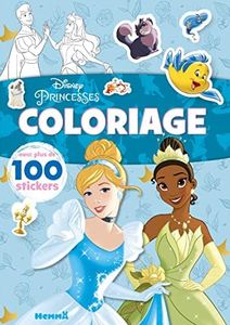 Disney Princesses – Coloriage avec plus de 100 stickers – Livre de coloriage avec stickers – Dès 4 ans