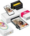 Liene 4x6'' Photo Printer, Phone Printer 100 Sheets, Full-Color Photo, Portable Instant Photo Printer for iPhone Android, Thermal Dye Sublimation, Wi-Fi Picture Printer 100 Papers & 3 Cartridges