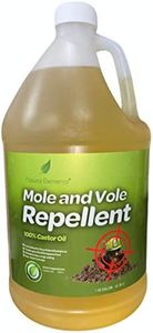 Natural Elements Mole and Vole Repellent | 100% Castor Oil | Pet Safe and Non Toxic | Food Grade | 128 oz (1 Gallon)