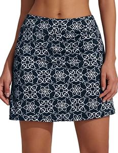 Ekouaer Women Sport Clothing Active Stretch Skirt Tight High Waisted Everyday Skort