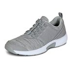Orthofeet Proven Plantar Fasciitis, Foot and Heel Pain Relief. Extended Widths. Orthopedic Walking Shoes Diabetic Bunions Women’s Sneakers, Francis, Grey, 5