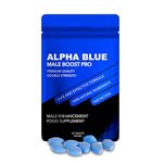 Alpha Blue Pro | 40 Tablets | 100% Herbal Food Supplement Male Performance Enhancement | Extremely High Strength | Based on Ginseng and Macca root | Immediate Effect | New Extra Strong Complex