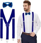 Suspenders for Men, Suspenders Women, Blue Suspenders, Bow Ties for Men, Blue Suspenders Mario And Luigi, Mens Suspenders With Clips, Royal Blue Bow Ties for Men, Womens Suspenders