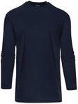 True Classic Active Long Sleeve Crew for Men, Premium Quick Dry Workout Shirts for Men Navy