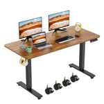 farexon Electric Standing Desk Adjustable Height, 48x 24 Inches Sit Stand Desk with Double Crossbeam Structure, Four Preset Heights, 27''-45'' Lifting Range Stand up Desk for Home Office