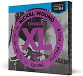 D'Addario EXL156 24-84 Fender Nickel Wound Bass VI Electric Guitar/Nickel Wound Bass Strings