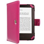 TECHGEAR Pink Kindle PU Leather Folio Case Cover With Magnetic Clasp made for Amazon Kindle eReaders 12th - 4th Generation (2024-2011) & Kindle Paperwhite with 6 inch Screen [Book Style]