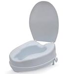 Dr. Maya Raised Toilet Seat for Seniors. Elevated Toilet Seat - 4 Inch Raised Toilet Seat with Lid for Seniors, Elderly, Handicapped, Adults - No Tools Required