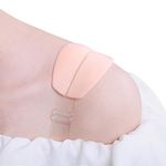 GLAMORAS® Women's Soft Silicone Bra Strap Cushions Holder Comfortable Non-Slip Shoulder Pads for Pain Relief, 1 Pair, Beige