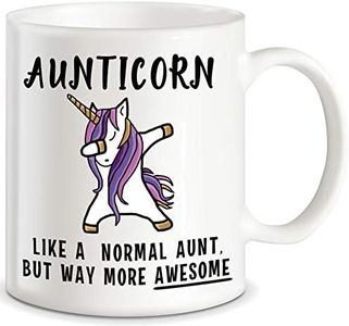 Aunticorn Funny Aunt Coffee Mug Aunty Best Aunties Siblings Sisters from Niece Nephew Sister Uncle Mom Dad Novelty Gag Christmas Birthday Ceramic Mug Tea Cup