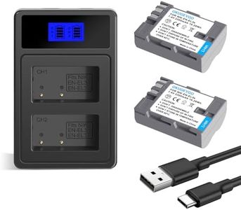 GKUGEYGO EN-EL3E Battery and Charger, 2-Pack Replacement Battery Compatible with Nikon D50, D70, D70s, D80, D90, D100, D200, D300, D300S, D700 Digital SLR Cameras