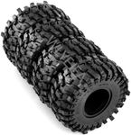 WLYEJEA 4PCS 1.9 RC Rubber Tires 118mm/45mm Soft RC Crawler Tires with Foam Insert for 1/10 RC Crawler Car TRX4 Axial SCX10 SCX10 II RC4WD D90 D110 TF2 Tamiya CC01