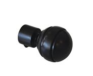 GARDINIA 2 x Chicago Series Ball End Pins for Curtain Pole Metal Matt Black Diameter 20 mm