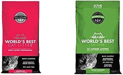 Worlds Best Cat Litter 14lb (6.36kg) Multiple Cat Unscented & 14lb (6.35kg) Original Unscented