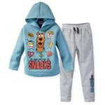 Scooby-Doo Fleece Jogger Pullover Hoodie & Pants Set, Blue / Grey, 3T