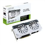 ASUS Dual Geforce RTX 4070 White Oc Edition 12Gb Gddr6X (Pcie 4.0, 12Gb Gddr6X, Dlss 3, Hdmi 2.1, Displayport 1.4A, 2.56-Slot Design, Axial-Tech Fan Design, 0Db Technology) - Pci_E_X16