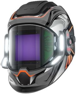 ANDELI Welding Helmet with 4 LED Light, Panoramic Large Viewing Screen 3.94"X3.74" True Color Auto Darkening Welding Helmet, 4 Arc Sensor Wide Shade 4/5-9/9-13 Welder Mask Type-C Charging