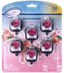 Air Jungles Honey Peach Scent Car Air Freshener Clip, 6 Car Freshener Vent Clips, 4ml Each, Long Lasting Air Freshener for Car, Up to 180 Days Car Refresher Odor Eliminator