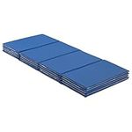 ECR4Kids Value 4-Fold Daycare Rest Mat, Blue and Grey (5/8" Thick) - 5 Pack