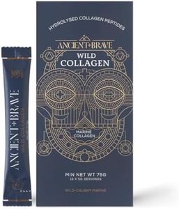 Ancient + Brave Wild Colágeno Sachets 15 x 5g - Polvo de Colágeno de Mar Capturado Salvaje - Péptidos de Colágeno Hidrolizados al 100% (Pescado) - Ayuno, cetogénico - Anti-envejecimiento